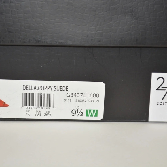 NWT NATURALIZER 27 EDIT SIZE 9.5 HEELED SANDALS  RED "DELLA POPPY" SUEDE - Picture 6 of 14